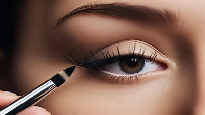 Which tool provides a more precise eyeliner application: angled brushes or felt-tip pens?